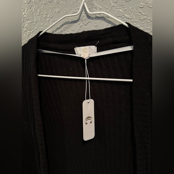 Lightweight Black Cardigan Sweater - Size S NWT - Picture 2 of 3